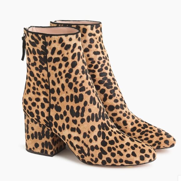 J. Crew Sadie Ankle Boots in Leopard Calf Hair - Picture 2 of 10